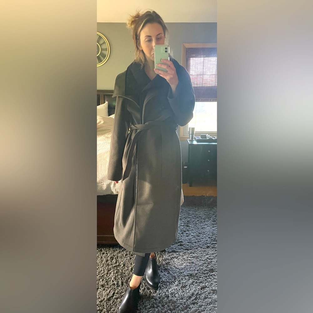 Dark army green trench coat